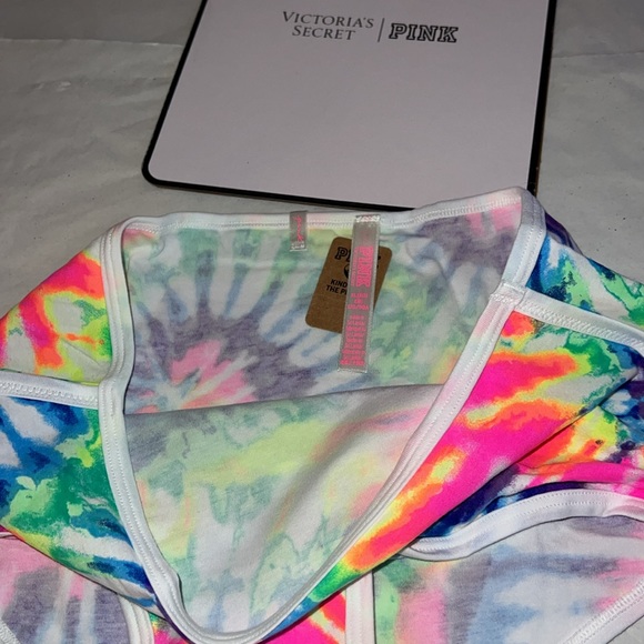 (M) UNISEX PINK Victoria's Secret Boyshort Panty Tie Dye - Picture 6 of 12